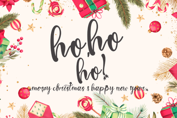 Sweet Christmas Monogram Font Poster 3