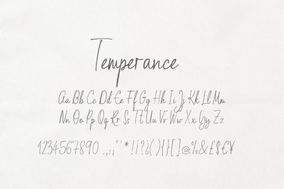 Temperance Font Poster 2