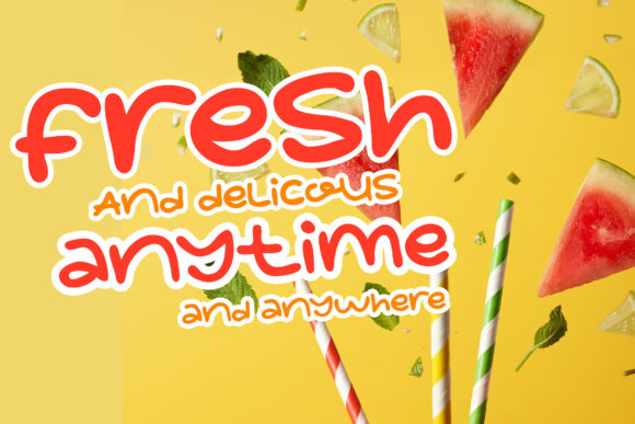 Watermelon is Delicious Font Poster 3