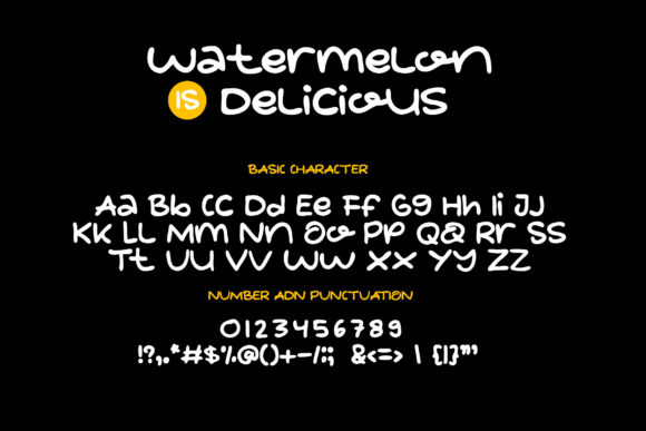 Watermelon is Delicious Font Poster 5
