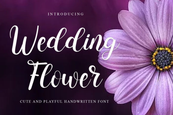 Wedding Flower Font Poster 1