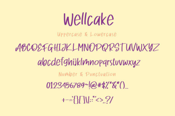 Wellcake Font Poster 4
