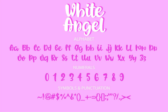 White Angel Font Poster 2