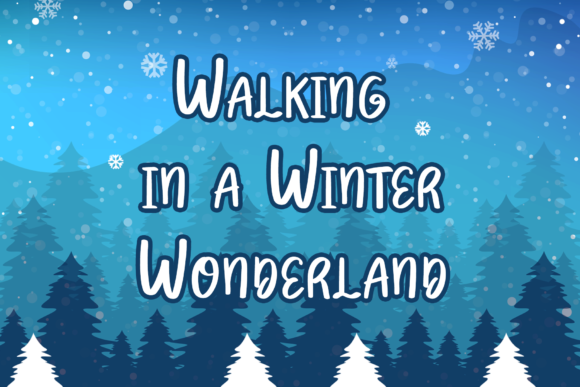 Winter Trees Font Poster 4