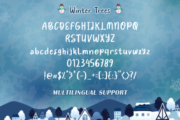 Winter Trees Font Poster 6