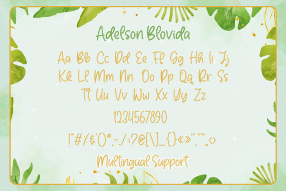 Adelson Belovida Font Poster 2