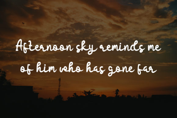 Afternoon Sky Font Poster 2
