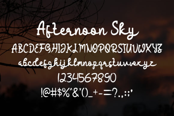 Afternoon Sky Font Poster 5