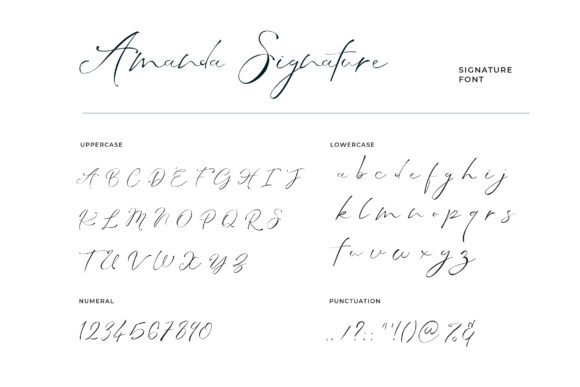 Amanda Signature Font Poster 3