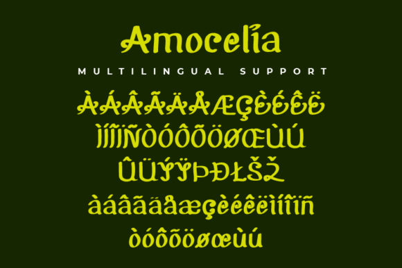 Amocelia Font Poster 3