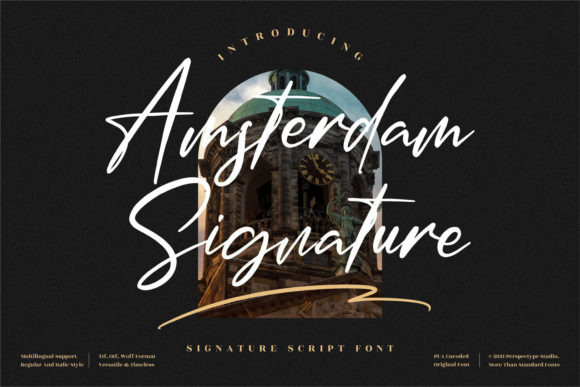 Amsterdam Signature Font Poster 1