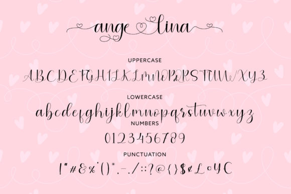 Angelina Font Poster 11