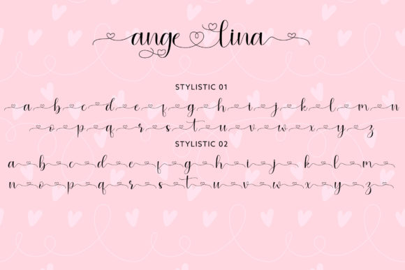 Angelina Font Poster 12