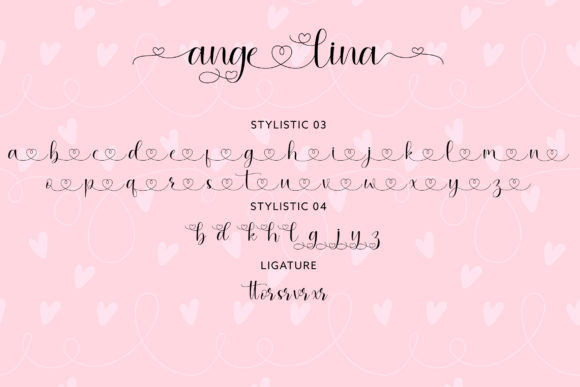 Angelina Font Poster 13