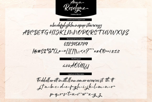 Anna Rosselyn Font Poster 6