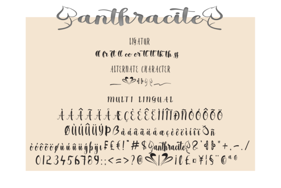 Anthracite Font Poster 11