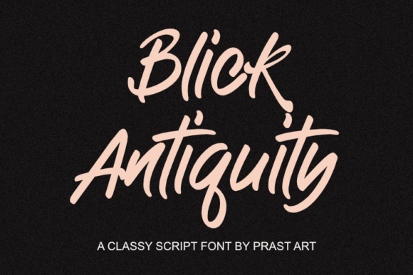 Antiquity Blick Font Poster 2
