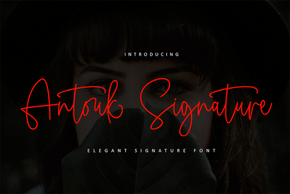 Antuok Signature Font Poster 9