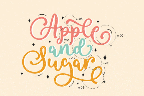 Apple and Sugar Font Poster 9