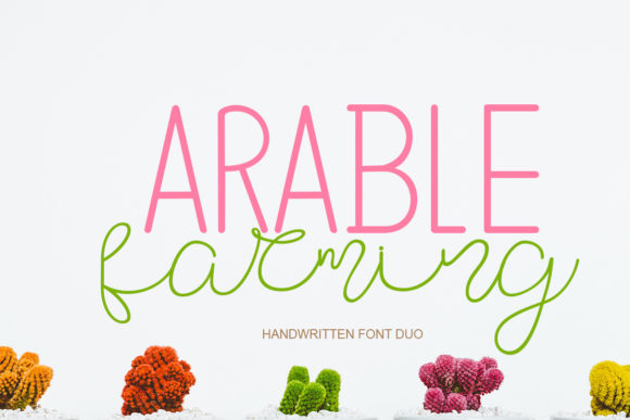 Arable Farming Font Poster 1