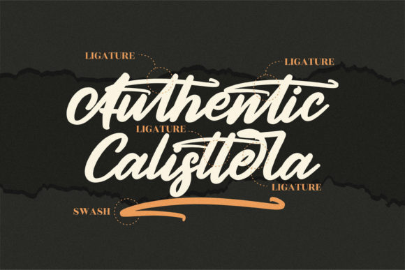 Authentic Calisttera Font Poster 9