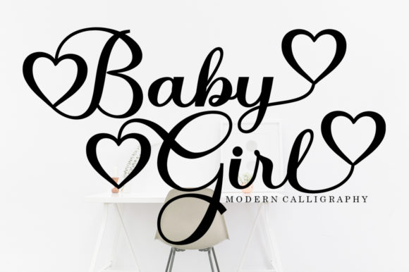 Baby Girl Font Poster 1