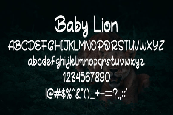 Baby Lion Font Poster 4