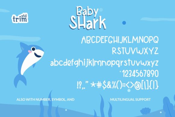 Baby Shark Font Poster 6