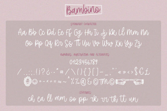 Bambino Font Poster 12