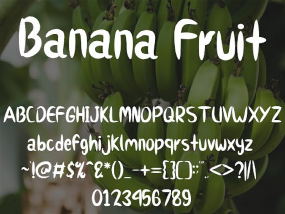 Banana Fruit Font Poster 5