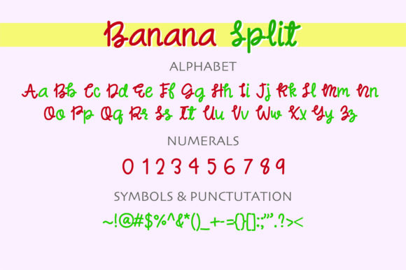 Banana Split Font Poster 2