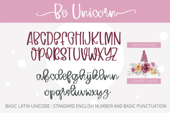 Be Unicorn Font Poster 3