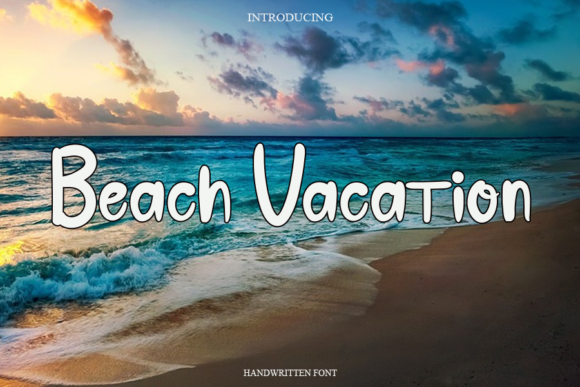 Beach Vacation Font Poster 1