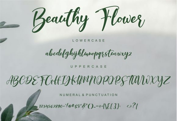 Beauthy Flower Font Poster 6