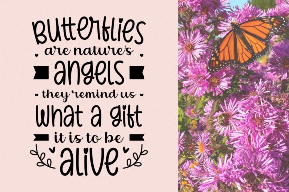 Beautiful Butterfly Font Poster 6