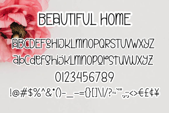 Beautiful Home Font Poster 4