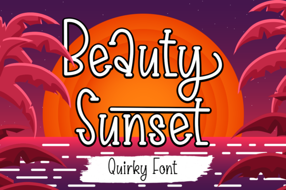 Beauty Sunset Font Poster 1