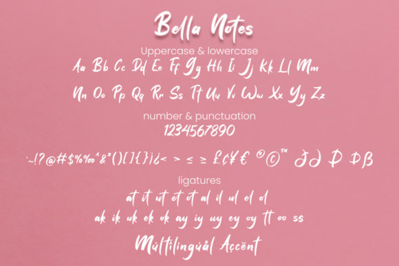 Bella Notes Font Poster 6