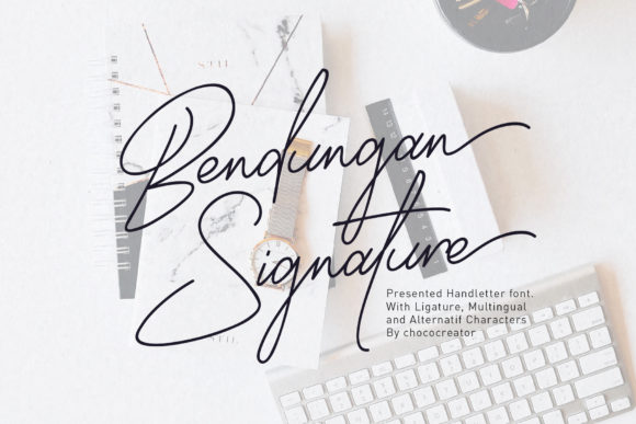 Bendungan Signature Font Poster 1