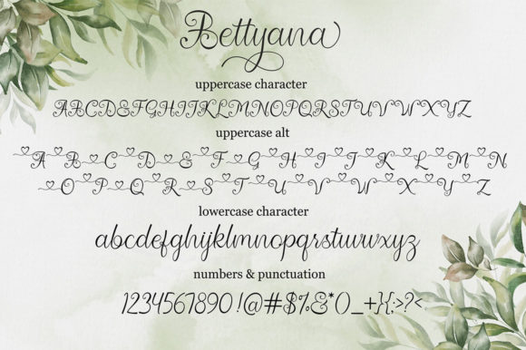 Bettyana Script Font Poster 6