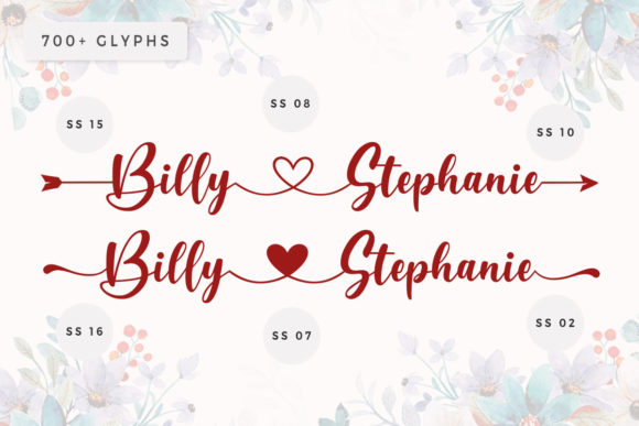 Billy Stephanie Font Poster 2