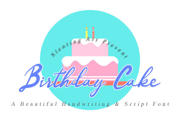 Birthday Cake Font Poster 1