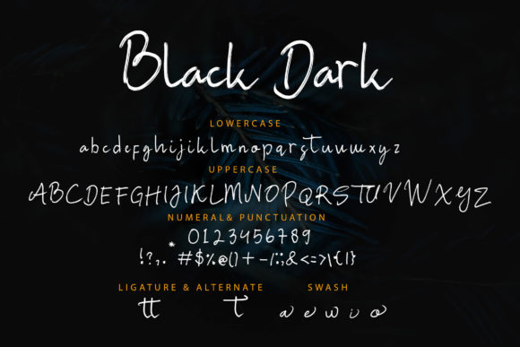 Black Dark Font Poster 7