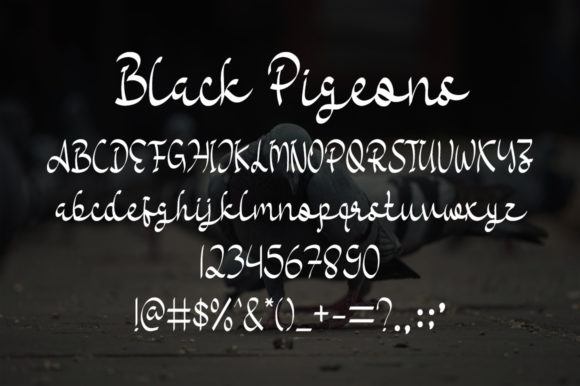 Black Pigeons Font Poster 5