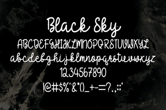 Black Sky Font Poster 4