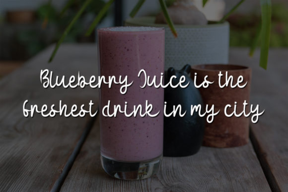 Blueberry Juice Font Poster 3