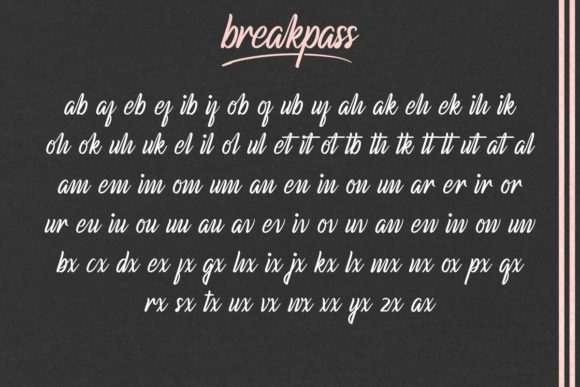 Breakpass Font Poster 7