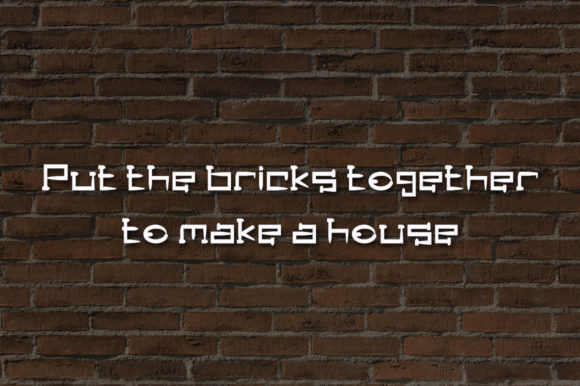 Bricks Wall Font Poster 2