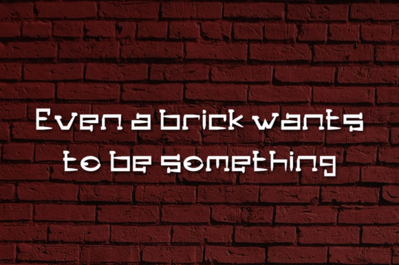 Bricks Wall Font Poster 3