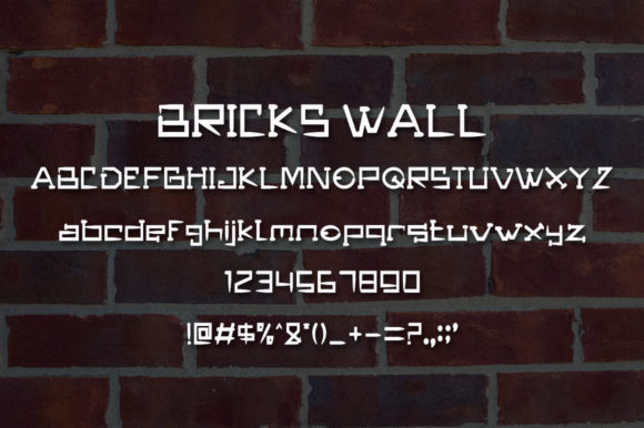 Bricks Wall Font Poster 5